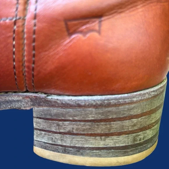 Levi’s-Rare Vintage 70’s campus leather pull-on boots. Men’s 11. Cognac. EUC - Picture 5 of 16